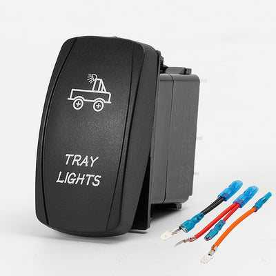 Tray Lights Rocker Switch - 5Pin Laser ON OFF with Jumper Wire Set