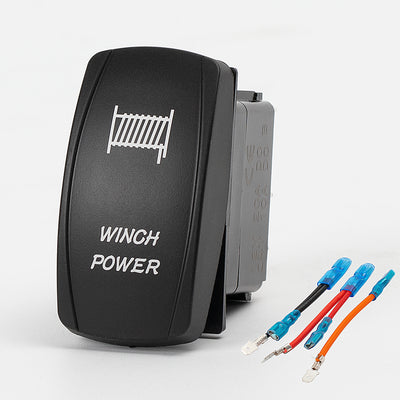 Winch Power Rocker Switch - 5Pin Laser ON OFF with Jumper Wire Set