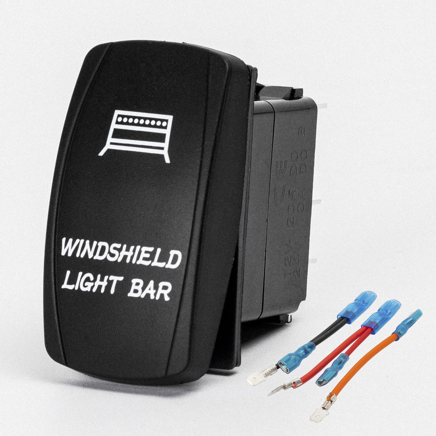 Windshield Light Bar Rocker Switch - 5Pin Laser ON OFF with Jumper Wire Set