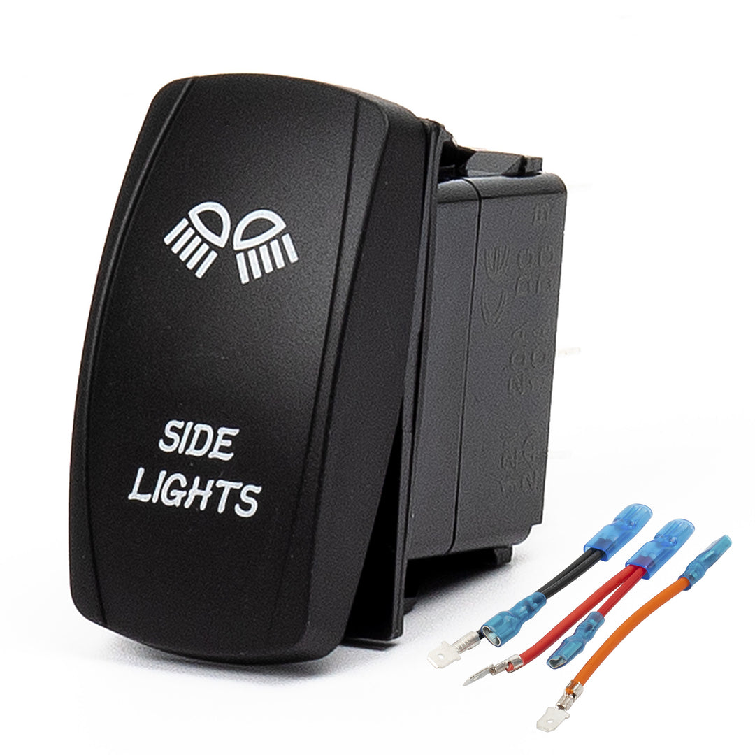 ★ EiDER★ Lite On Z1Black DUS24N58Z1 Side Lights Rocker Switch - 5Pin Laser ON OFF with Jumper