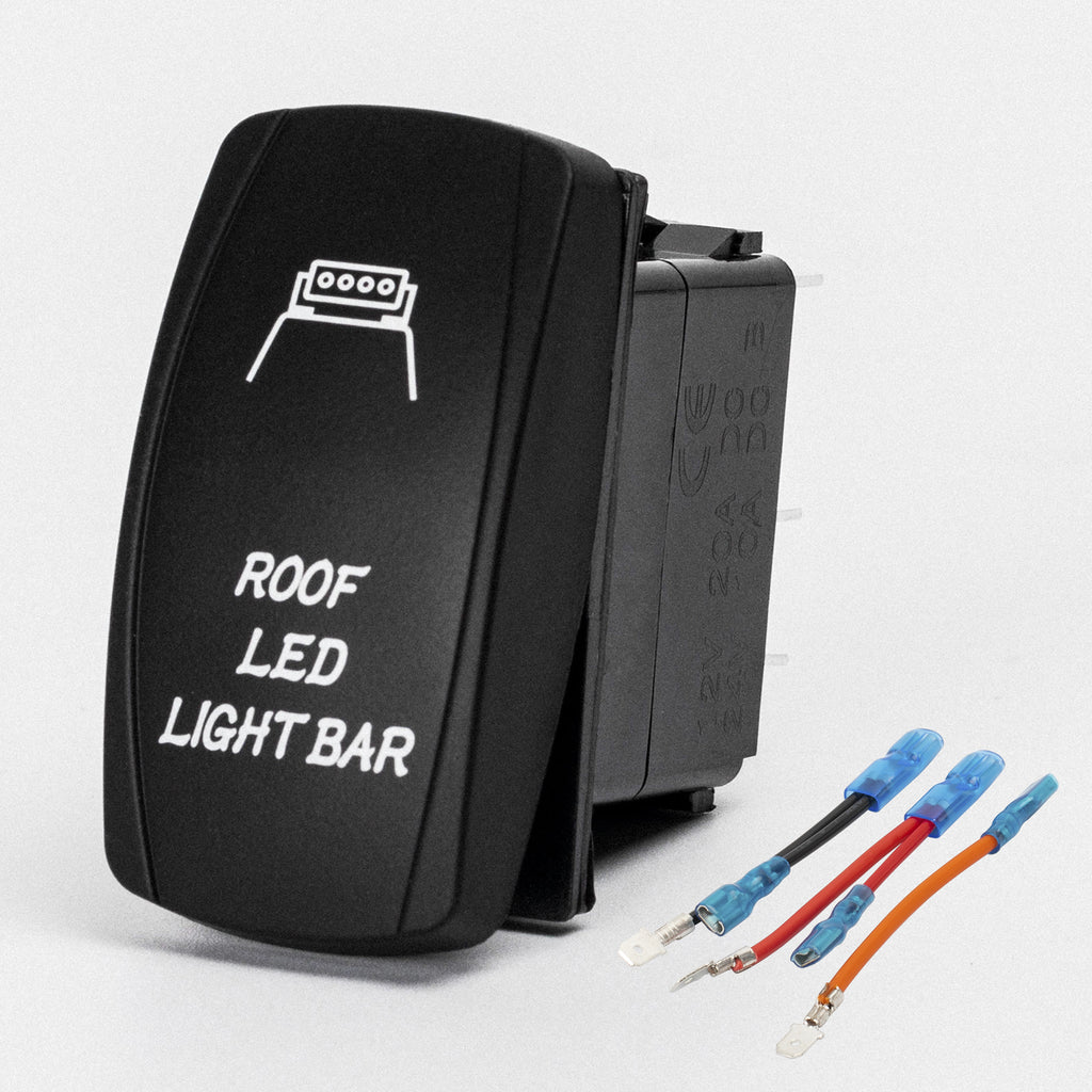Roof LED Light Bar Rocker Switch - 5Pin Laser ON OFF with