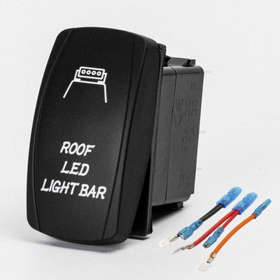 Roof LED Light Bar Rocker Switch - 5Pin Laser ON OFF with Jumper Wire Set