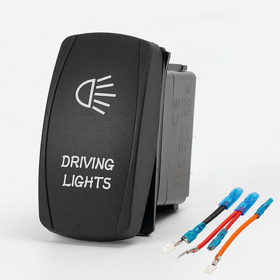 Driving Lights Rocker Switch - 5Pin Laser ON OFF with Jumper Wire Set