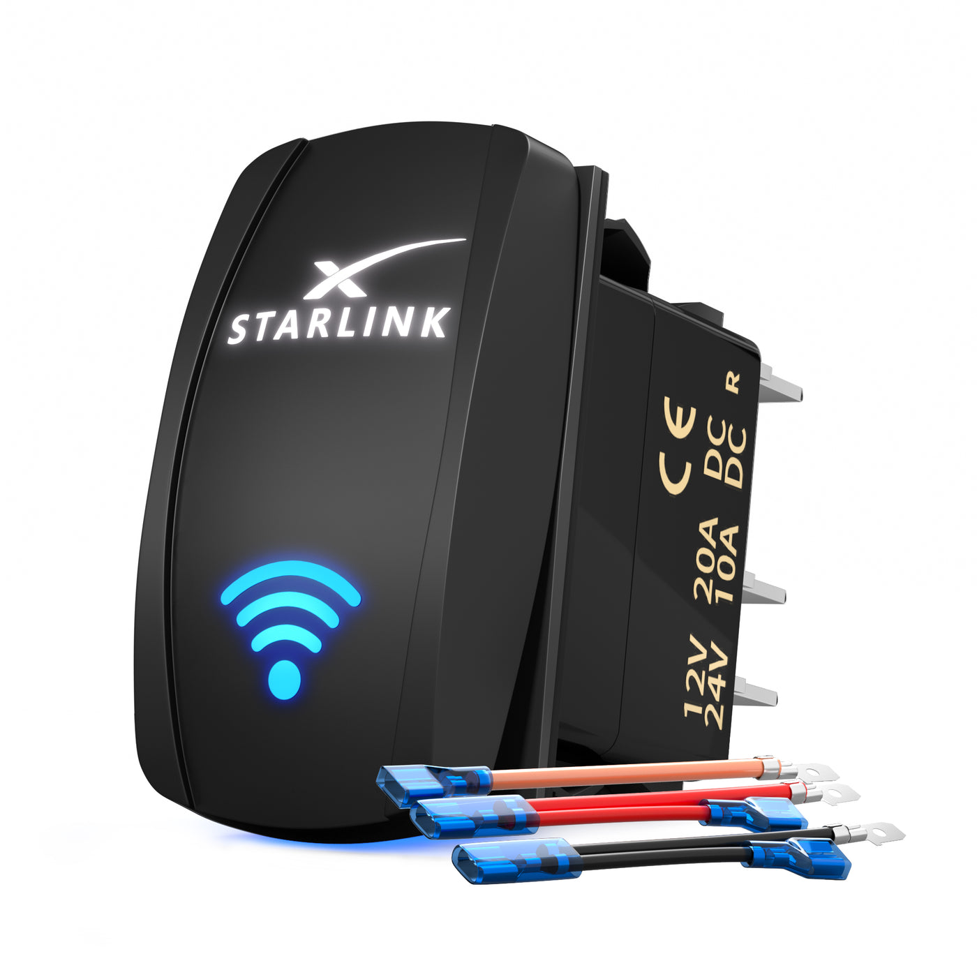Starlink Symbol Rocker Switch - 5Pin Laser ON OFF with Jumper Wire Set