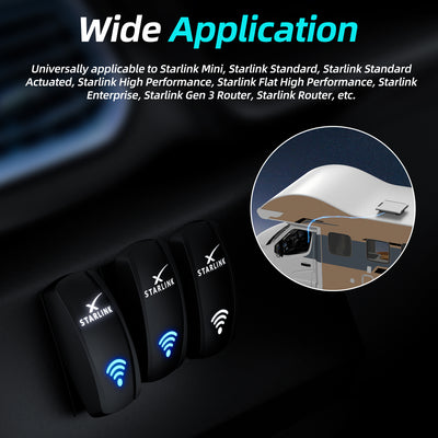 Starlink Symbol Rocker Switch - 5Pin Laser ON OFF with Jumper Wire Set