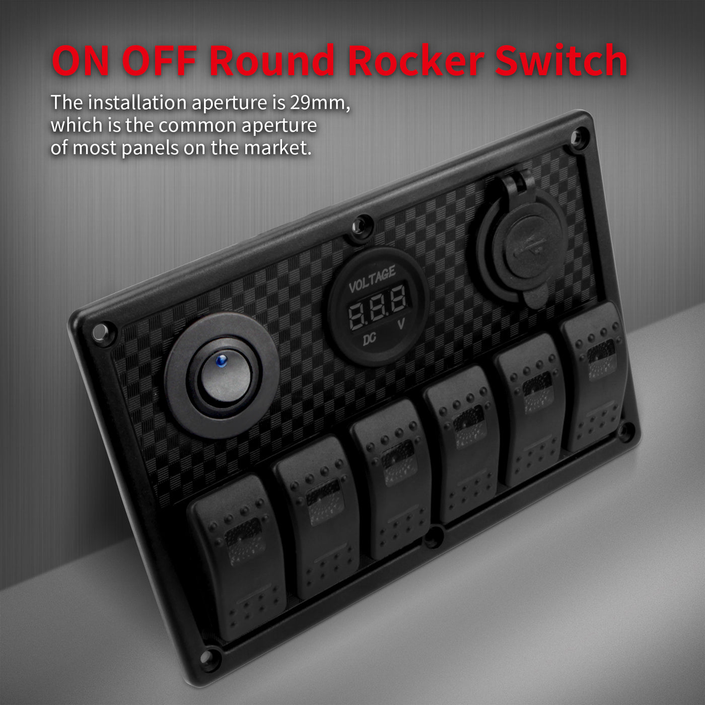 Round Rocker Switch Shell 20A 12VDC ON-OFF SPST Dot Light Round Rocker Switch with Shell – DAIER