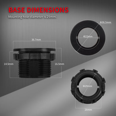2 jeux d'interrupteurs à bascule ronds 20A 12VDC ON-OFF SPST Dot Light avec coque