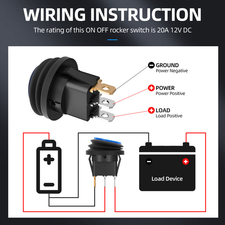 On Off Rocker Switch Wiring