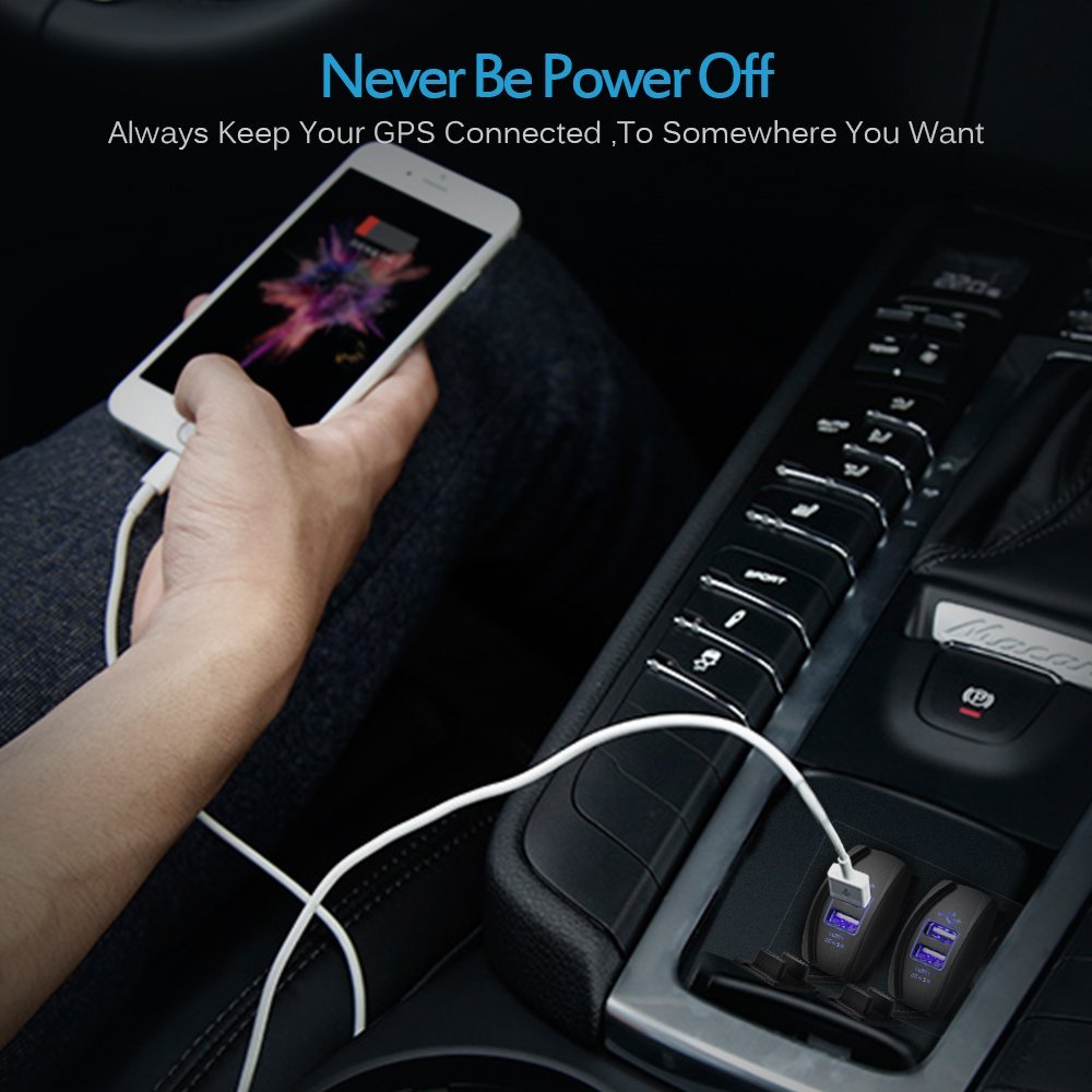 Rocker Switch Style Usb Universal Rocker Switch Style 3.1A Dual USB Charger with LED Light – DAIER