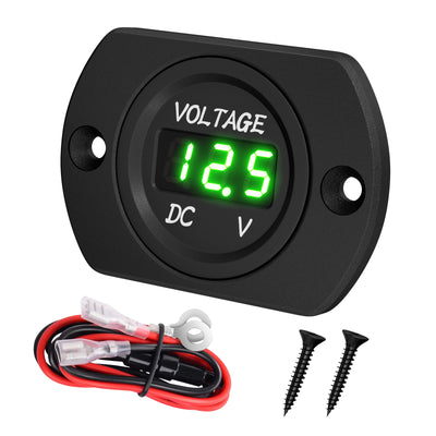 DC 8-48V Waterproof Car LED Digital Display Voltmeter Panel with Terminals