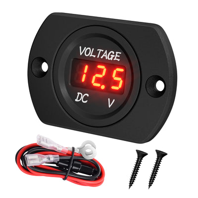 DC 8-48V Waterproof Car LED Digital Display Voltmeter Panel with Terminals