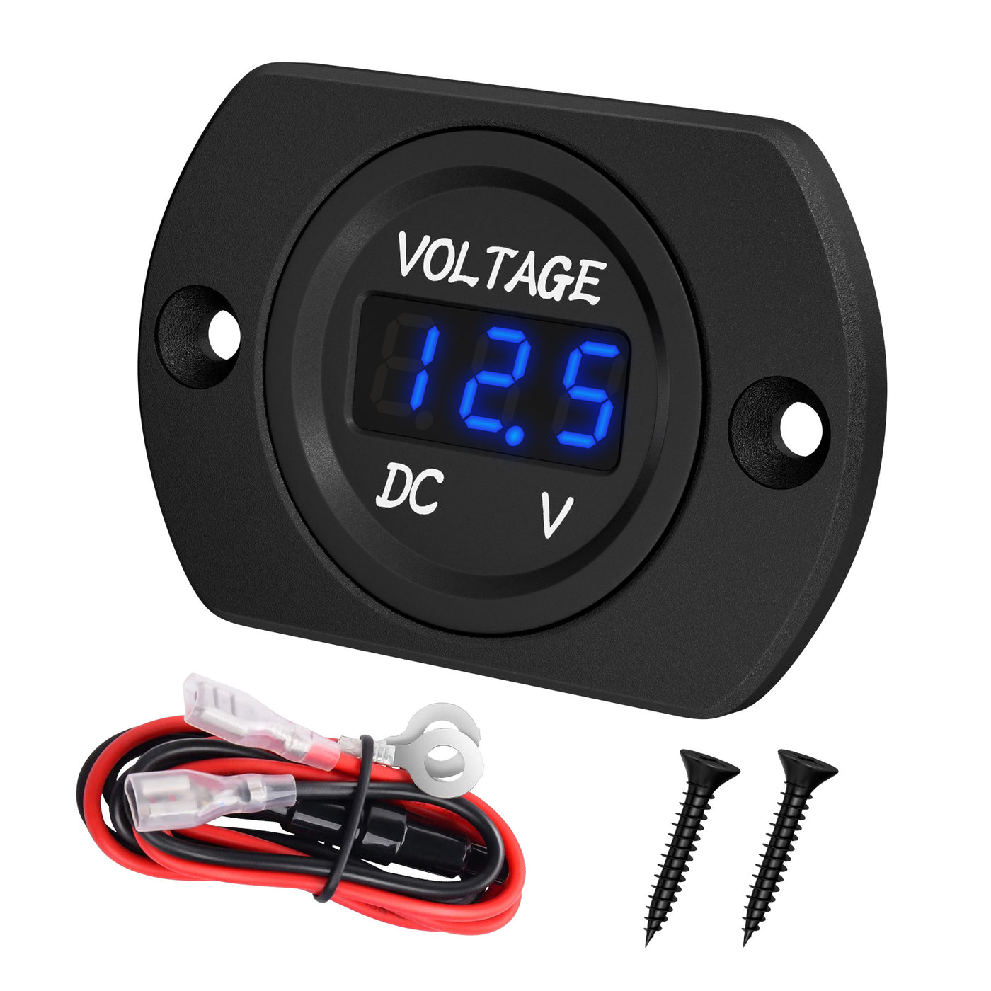 DS4010+DS2 DC 12V 24V Waterproof Car LED Digital Display Voltmeter Panel with Terminals