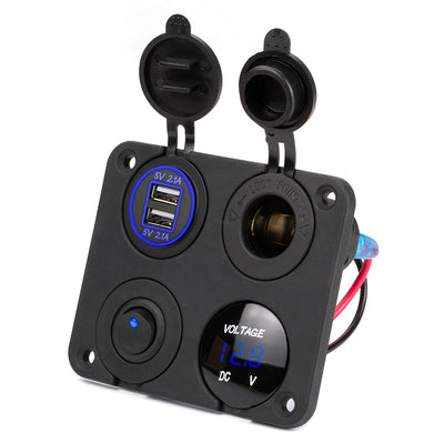 DSF 4 in 1 12V Charger Socket Switch Panel