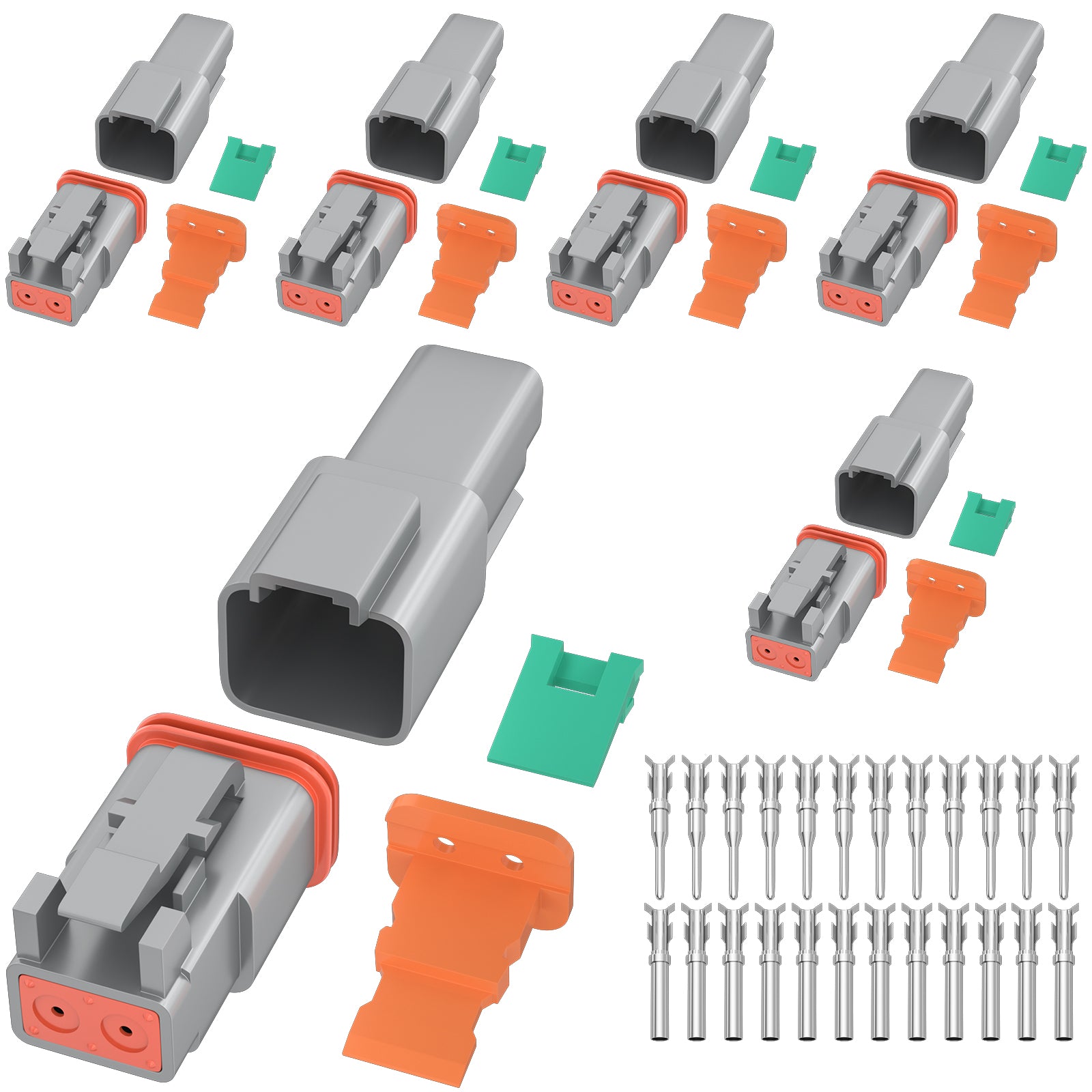 Dt Plug 6 Sets 2 Way Waterproof Electrical Wire Deutsch DT Connector – DAIER