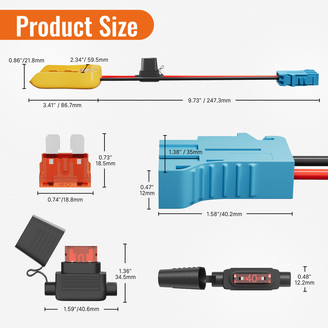 Power Wheel Adapter for DeWalt 20V Battery Conversion for Peg-Perego Ride-Ons