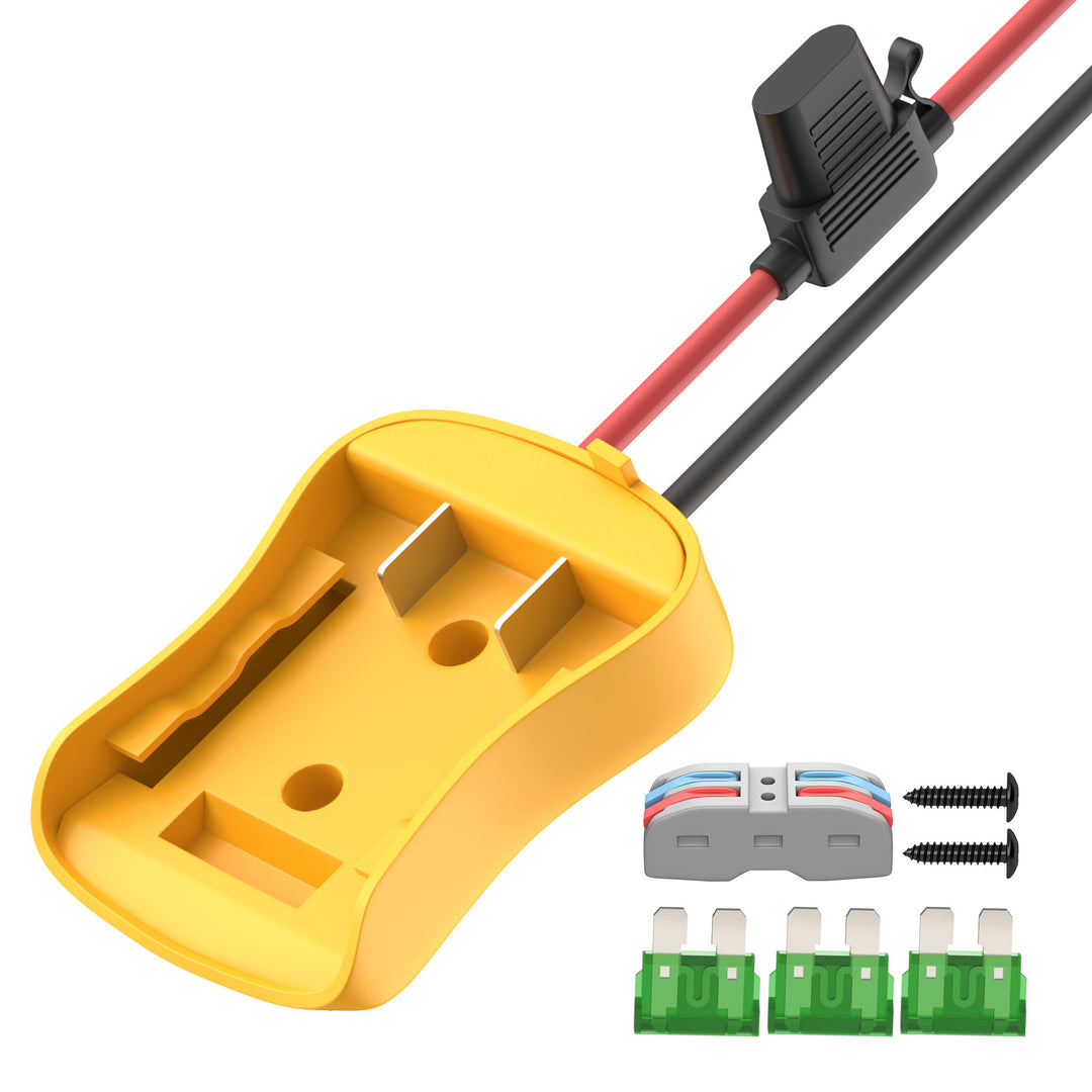 Dewalt 20V to Power Wheels Battery Adapter Kit 12 AWG Wire Fuse C DAIER