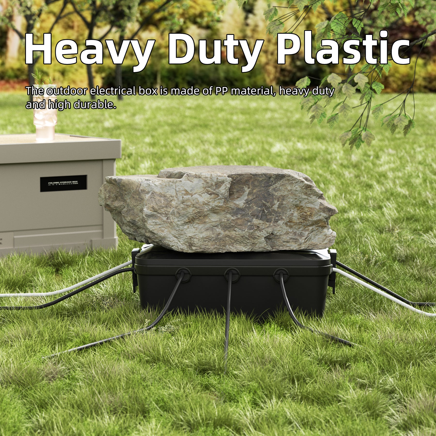 Large Outdoor Plastic Weatherproof Extension Cord Box for Outlet Plug ...