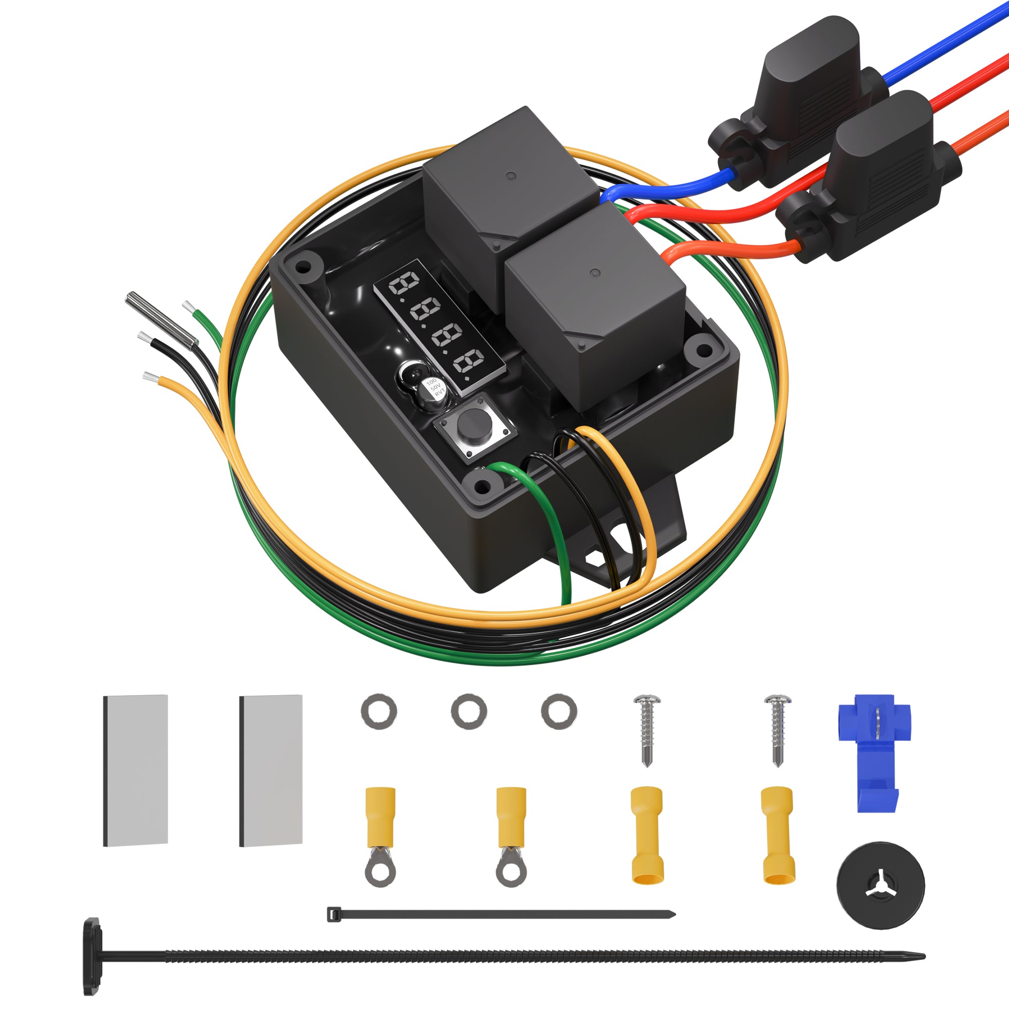 Digital Thermatic 1-2 Fan Controller Switch Kit for 12V/24V (Replaces ...