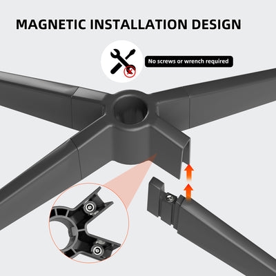 Portable Starlink Gen 2 Dish Detachable Magnetic Base Ground Mount