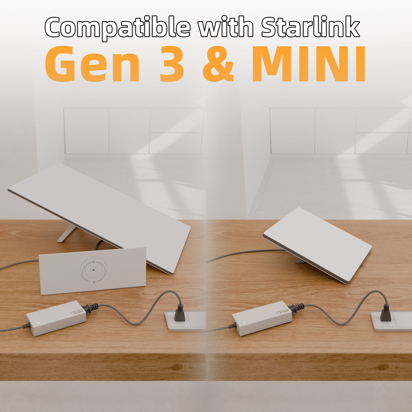 Starlink Mini & Gen 3 Max. 144W Power Supply AC to DC Adapter
