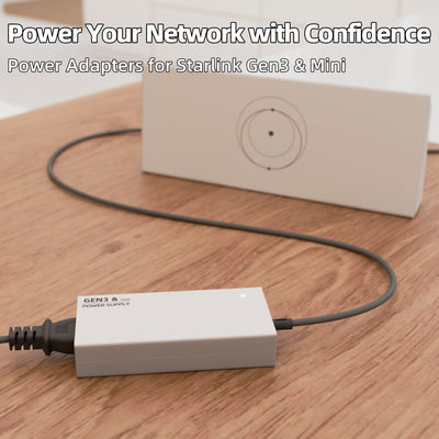 Starlink Mini & Gen 3 Max. 144W Power Supply AC to DC Adapter