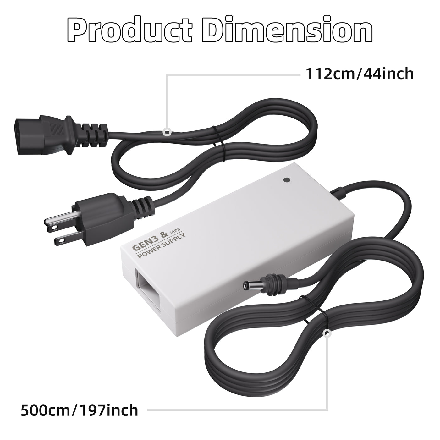 Starlink Mini & Gen 3 Max. 144W Power Supply AC to DC Adapter