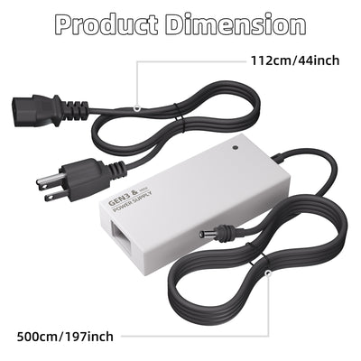Starlink Mini & Gen 3 Max. 144W Power Supply AC to DC Adapter