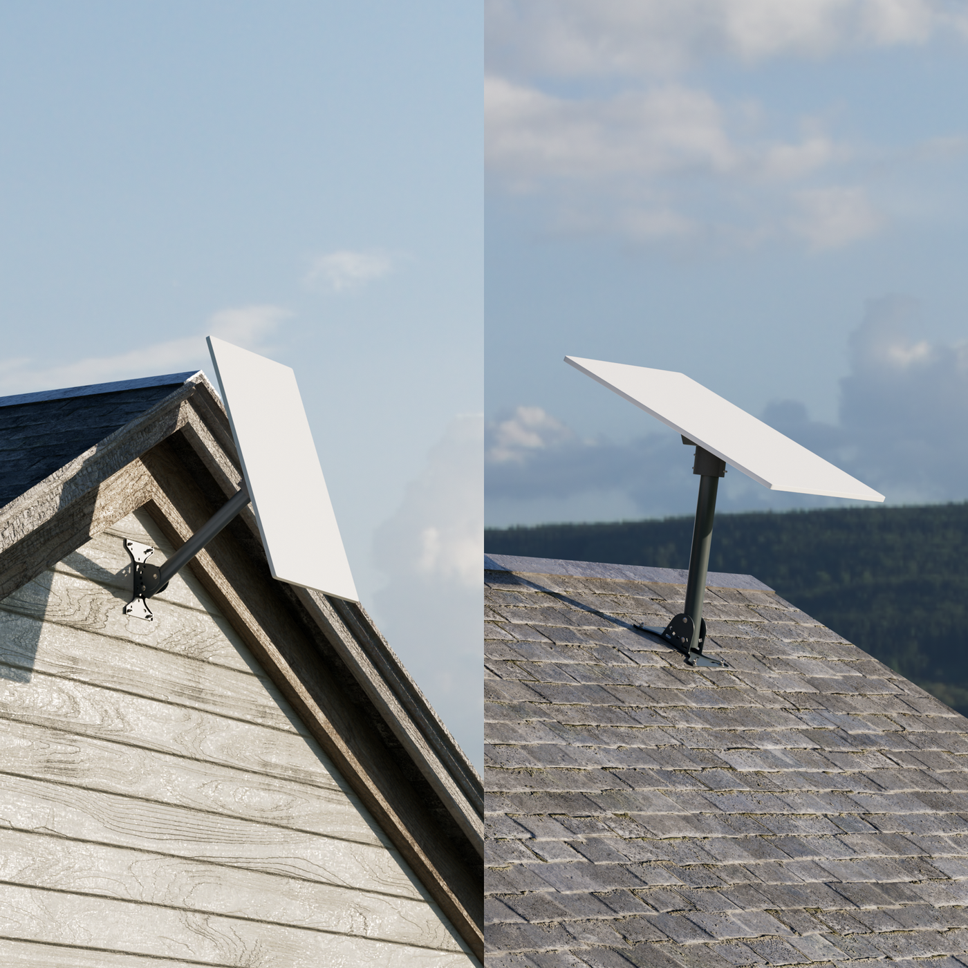 Starlink Gen 3 Adjustable Ridge Roof Mount Kit with Pipe Adapter and Pole