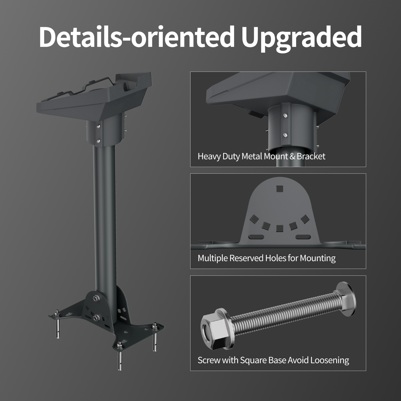 Starlink Gen 3 Adjustable Ridge Roof Mount Kit with Pipe Adapter and Pole