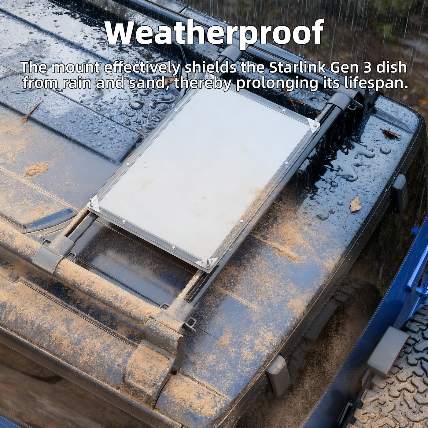 Starlink Performance (Gen 3) Protective Mount Enclosure Mechanical Case for Roof Racks and Marine