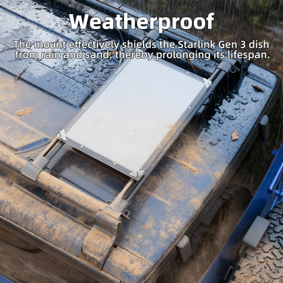 Starlink Performance (Gen 3) Protective Mount Enclosure Mechanical Case for Roof Racks and Marine