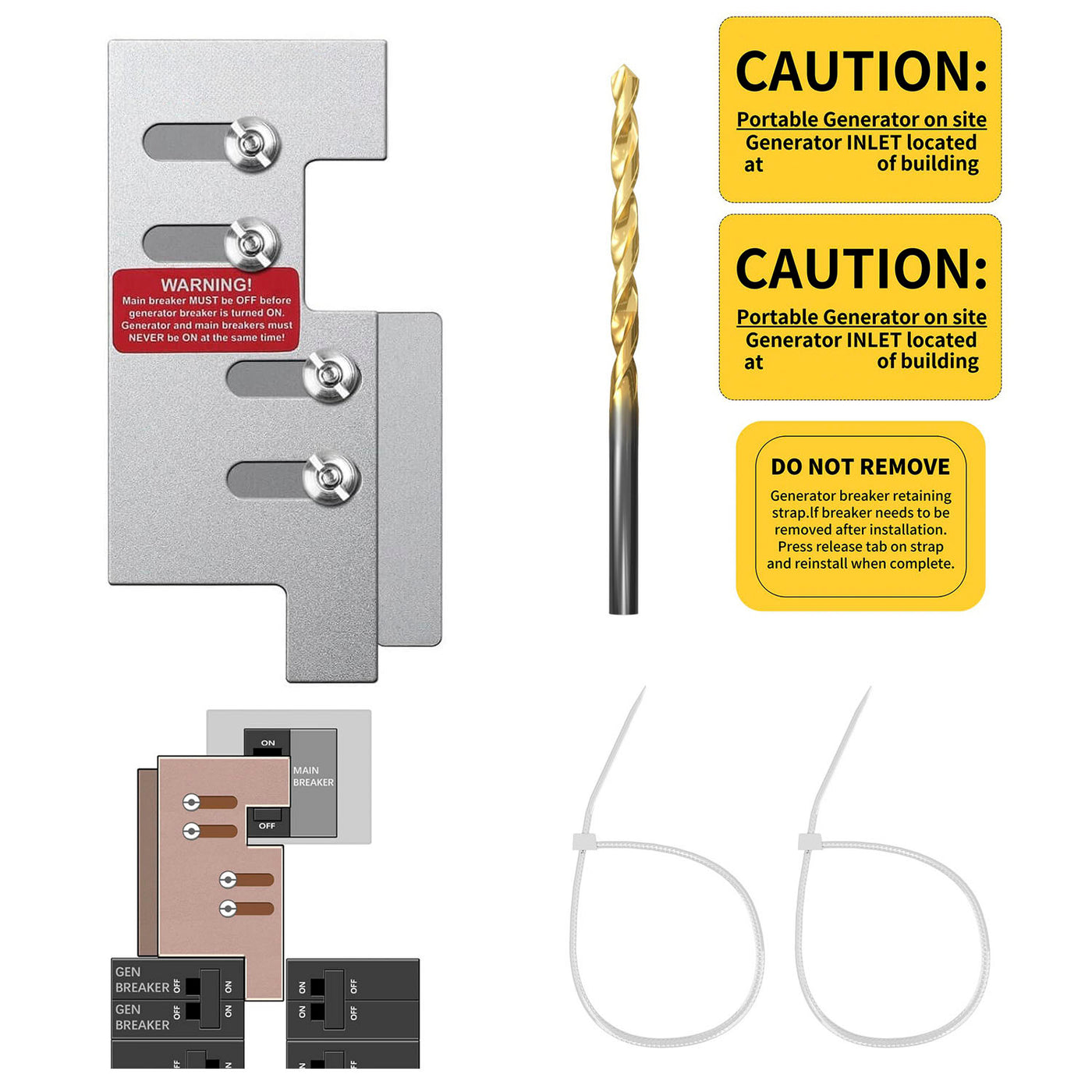 Generator Interlock Kit - Eaton Cutler Hammer 150A/200A (EAT-CH5), 2-1/4" Spacing