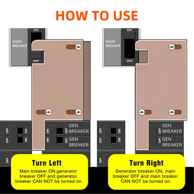 Generator Interlock Kit - Square D Vertical Throw 150A/200A (SD-200VL), 3-1/4" - 4" Spacing