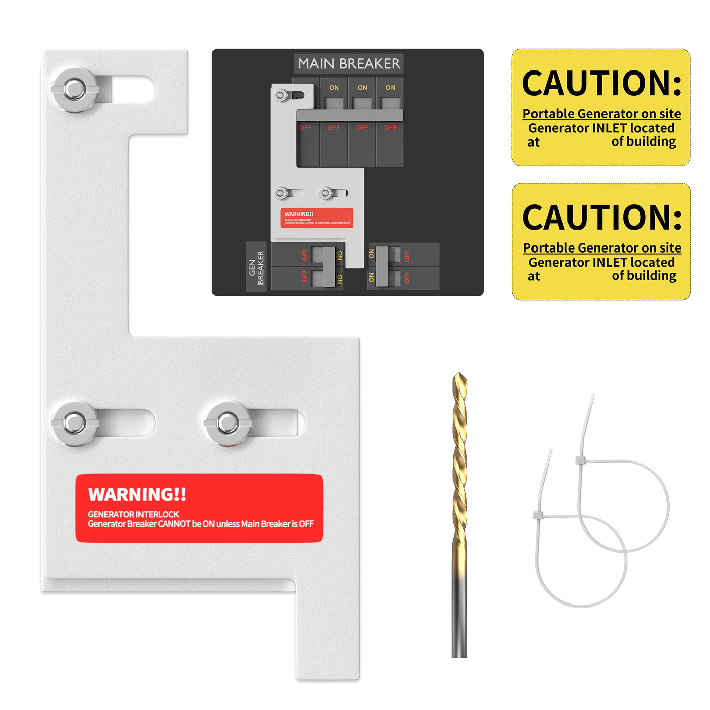 Generator Interlock Kit - General Electric GE 150/200A (GE-200HDA), 2-1/4" Spacing