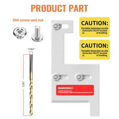 Generator Interlock Kit - General Electric GE 150/200A (GE-200HDA), 2-1/4" Spacing