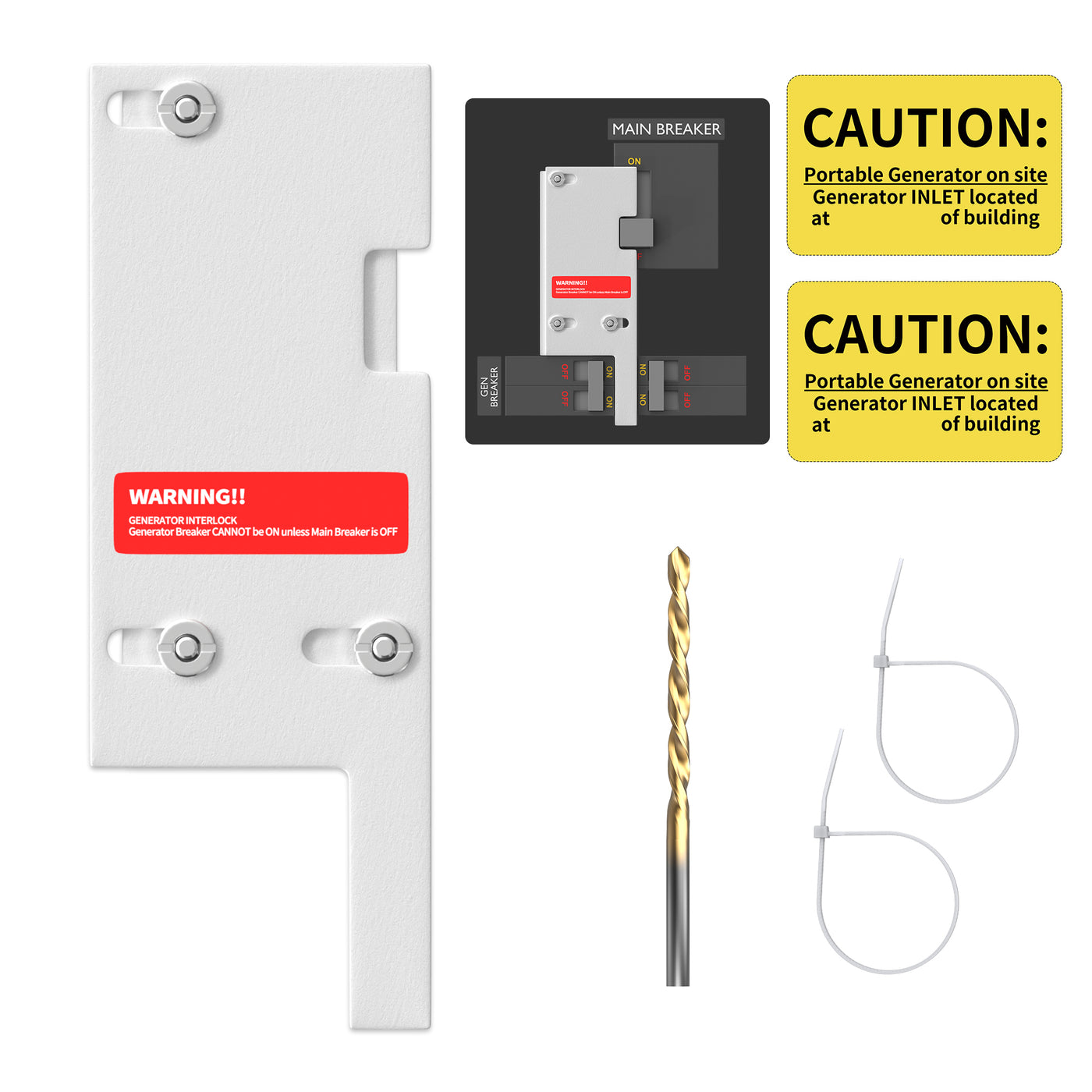 Generator Interlock Kit - GE 150/200A (GE-200VL), 2-1/2" to 3-1/2" Spacing