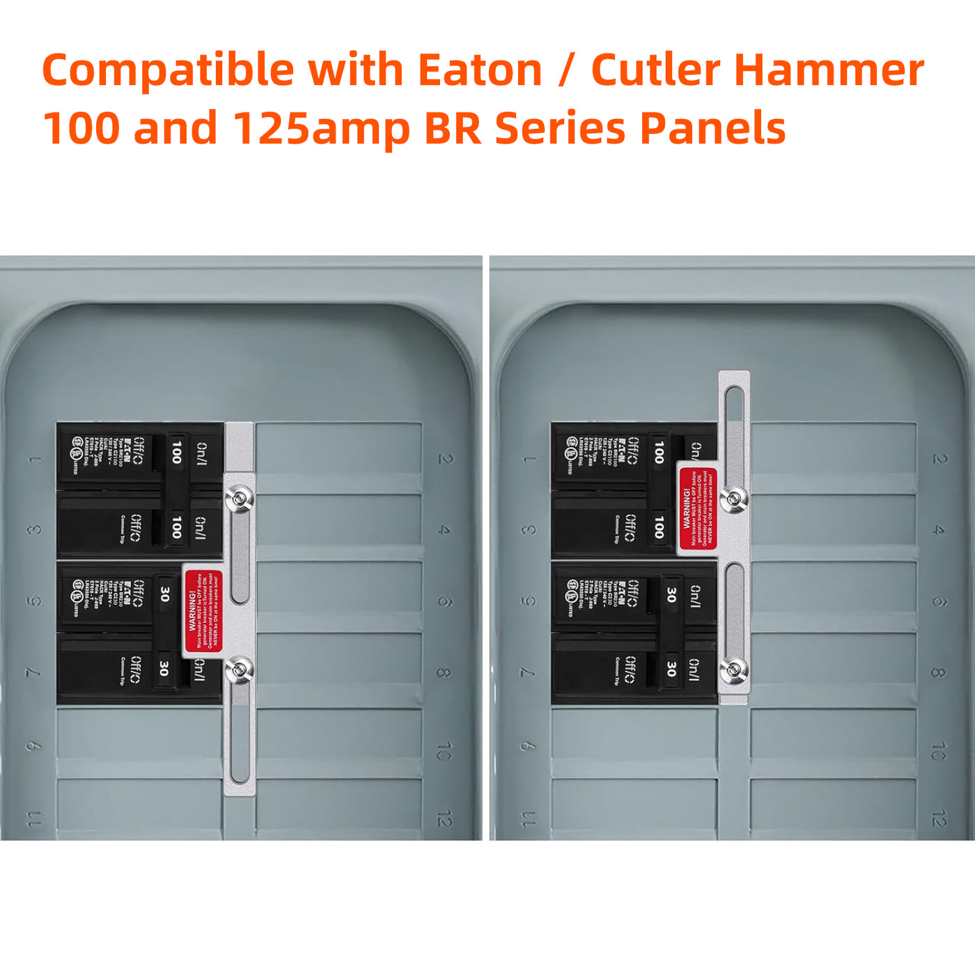 Generator Interlock Kit - Eaton Cutler Hammer BR Series 100/125A (BR-100)