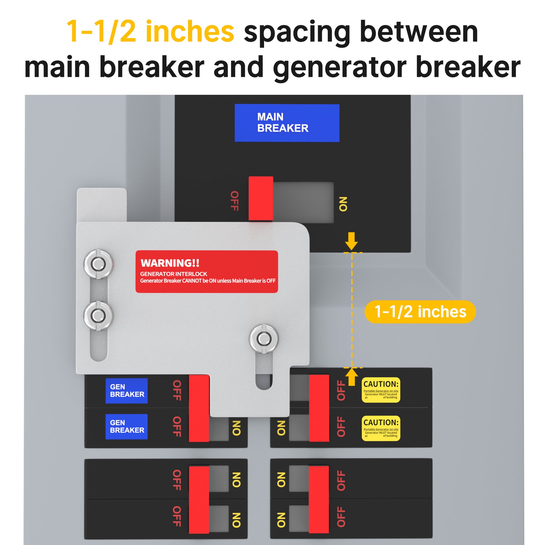 Generator Interlocker Generator Interlock Kit - Eaton Cutler Hammer 150/200A (EAT-CH200), 1 ...