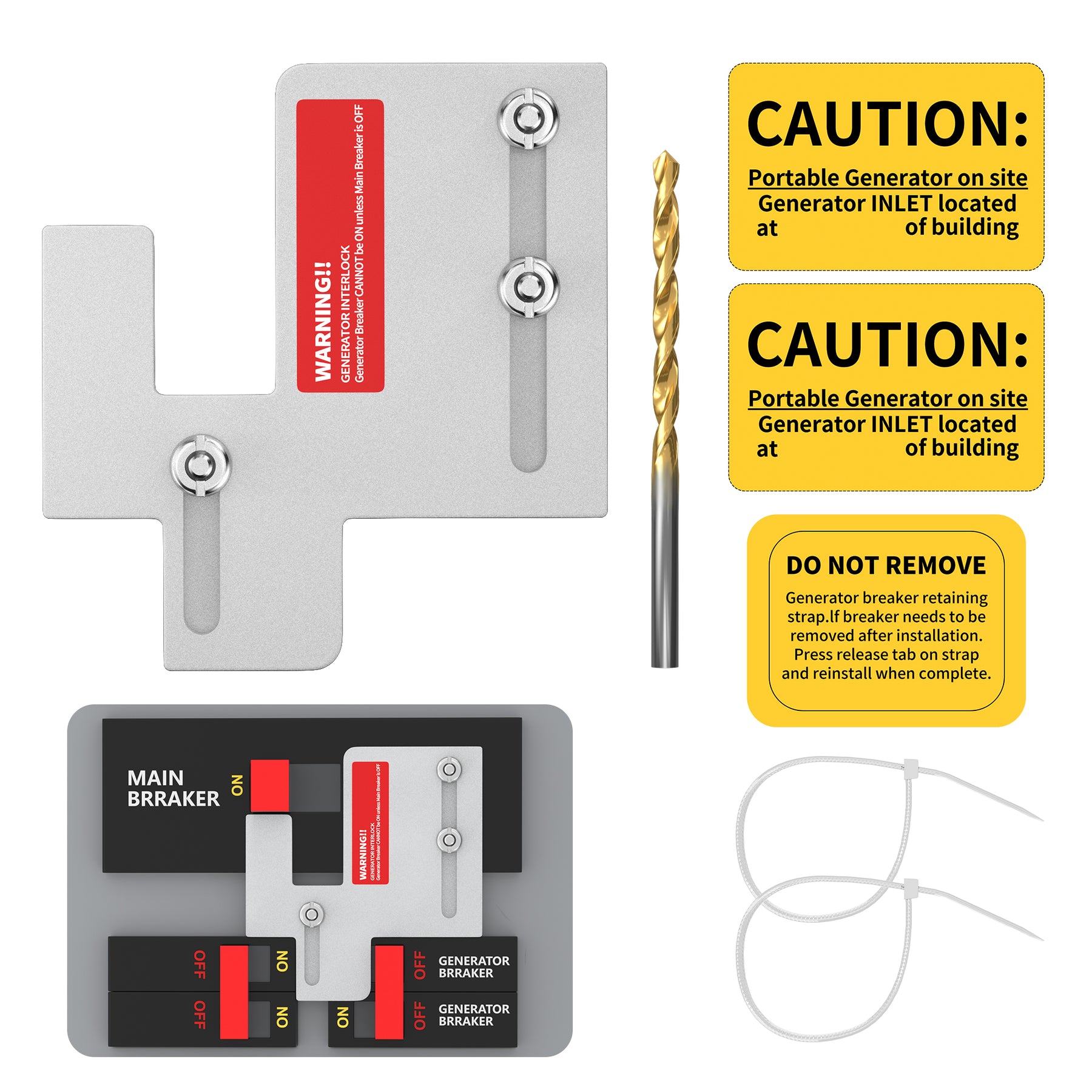 Generator Interlock Kit - Eaton CH & BR Series 150/200A (EAT-PN200), 1 ...