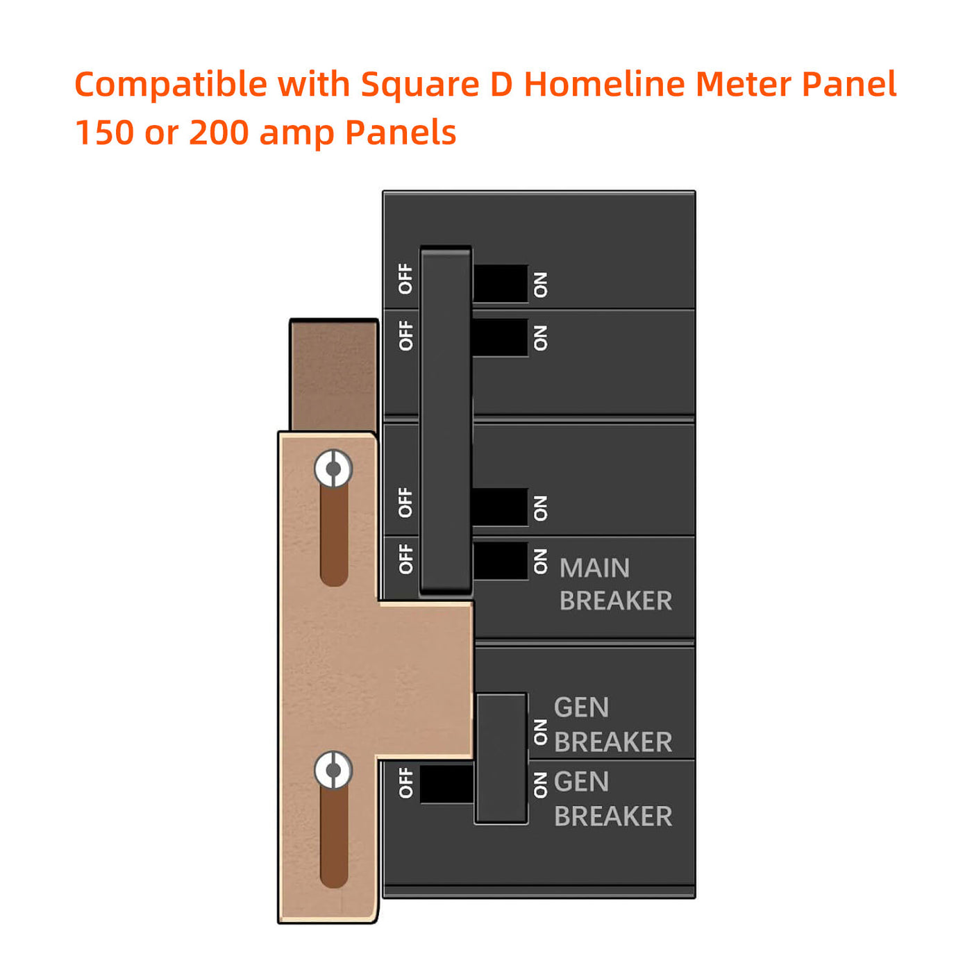 Generator Interlock Kit - Square D Meter Main Homeline 150/200A (SD-200SA)