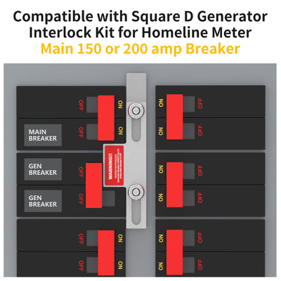 Generator Interlock Kit - Square D Meter Main Homeline 150/200A (SD-200SA)