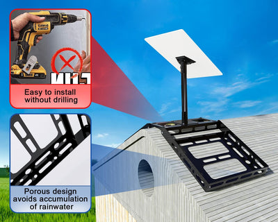 Starlink Gen 3 Roof Peak Ridge Mount Kit with Pipe Adapter and Pole