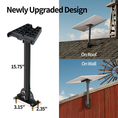 Starlink Gen 3 Roof Mount Kit with Pole & Pipe Adapter & Pole Mount Bracket