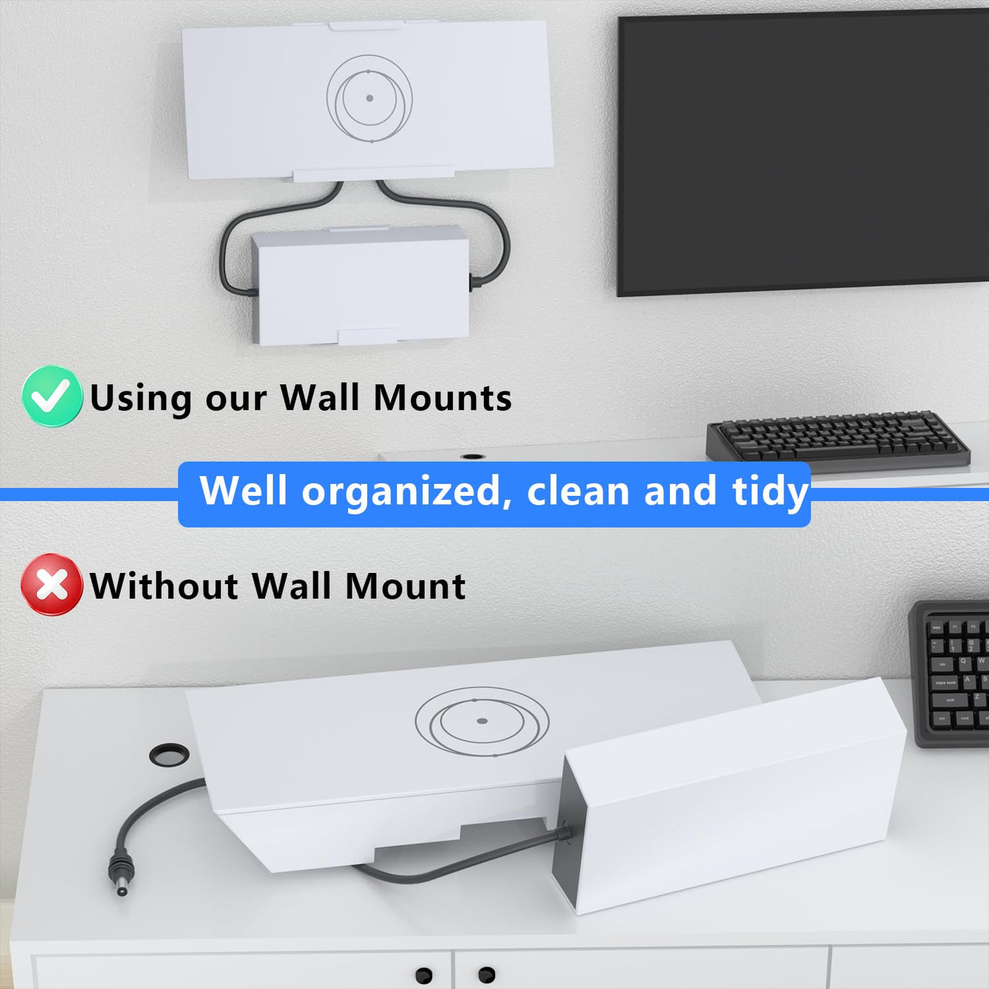 thumbnail image 2 of 2in1 Wall Mounting Kit For Starlink Router Mount And White 2 of 12