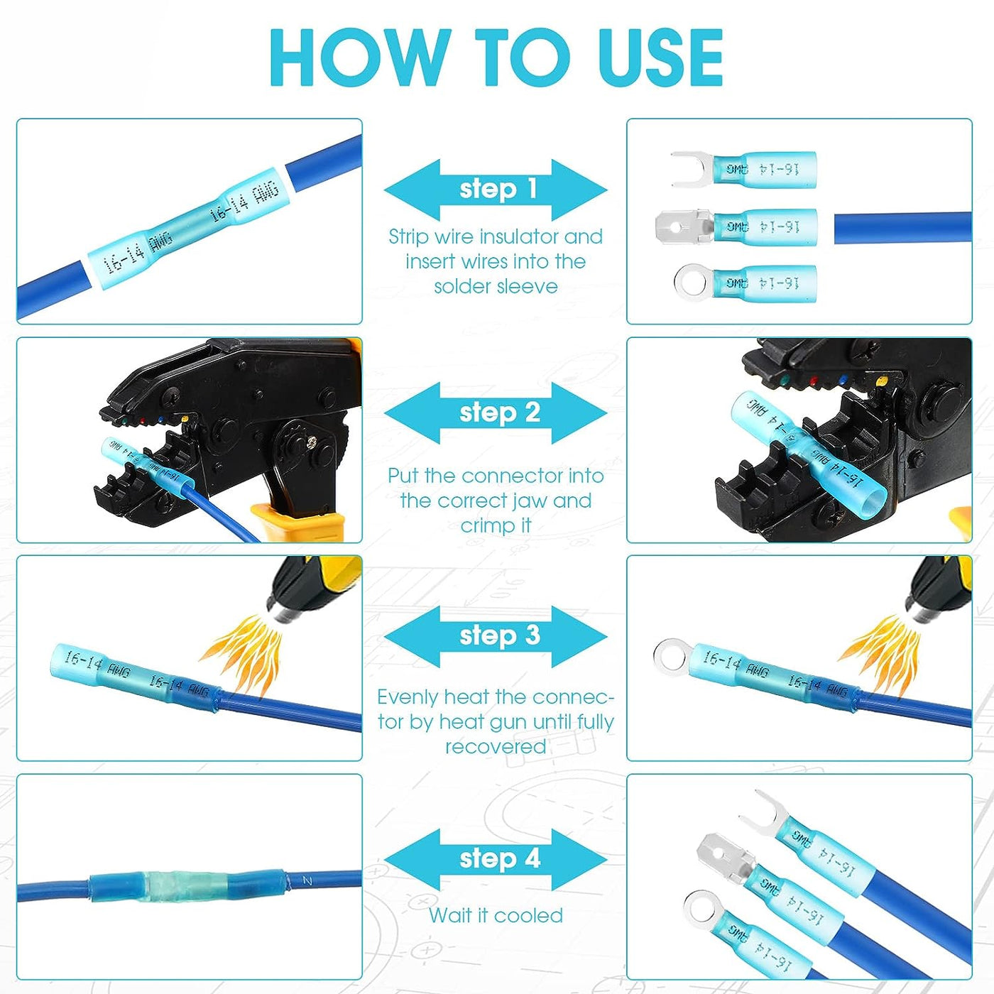 HT-P1 How to Use Heat Shrink Wire Terminal Connector Kit 