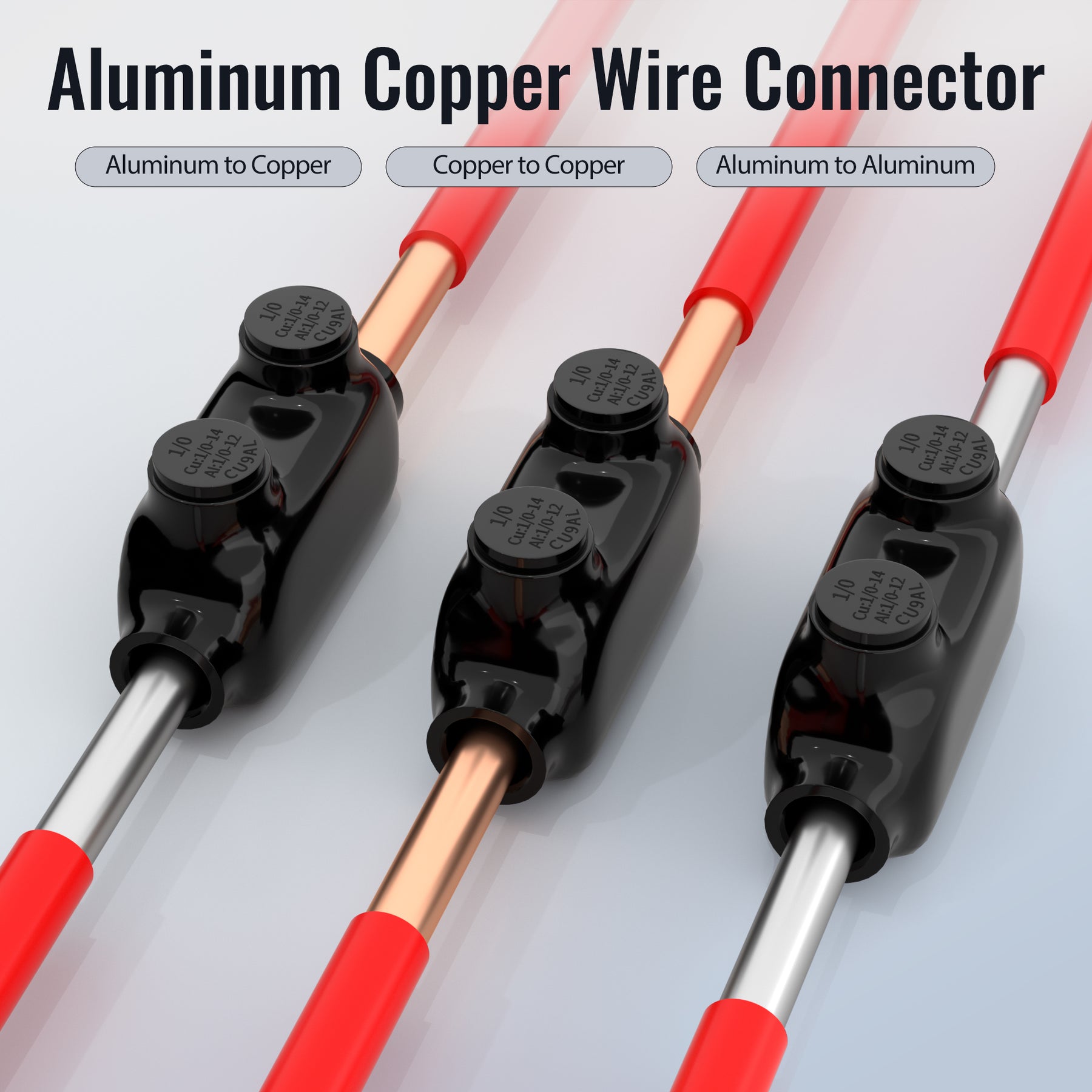 1/0 AWG - 14 AWG 2-Port Multi-Tap In-Line Wire Entry Pre-Insulated Con ...