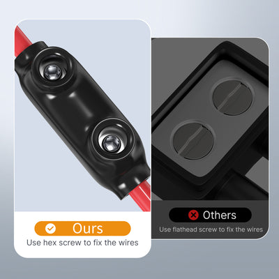 ITC-101-2 0AWG 2 0-6 Gauge Insulated In-line Entry Splice Wire Connector Comparison