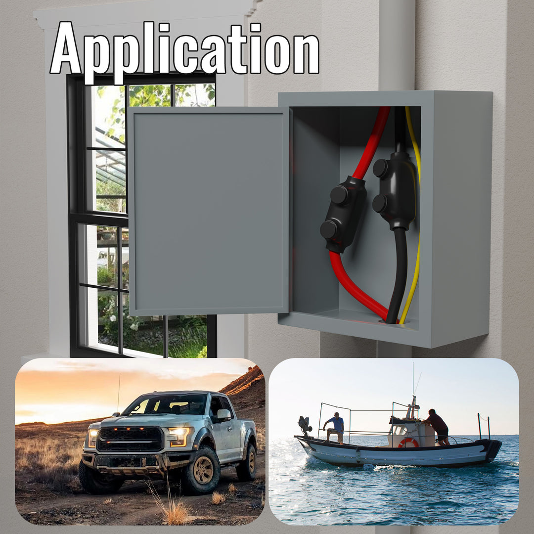 250 MCM – 6 AWG 2-Port Inline Splice Multi-Tap Pre-Insulated Connector –  DAIER, image size:1080x1080