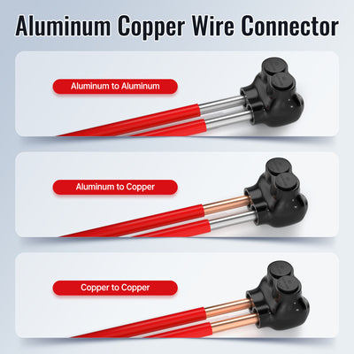 2-14 AWG 2-Port Aluminum to Copper Single-Side Multi-Tap Pre-Insulated Connector