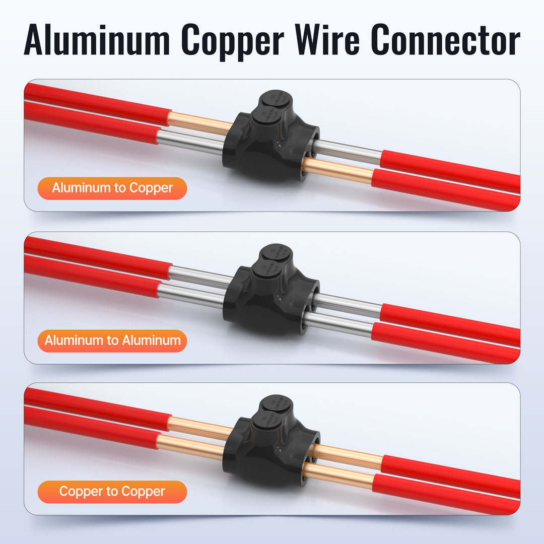 TOP! Insulated Wire Connector Splice Connector, Aluminum To Copper Connectors 2 0 6 Gauge - View #4